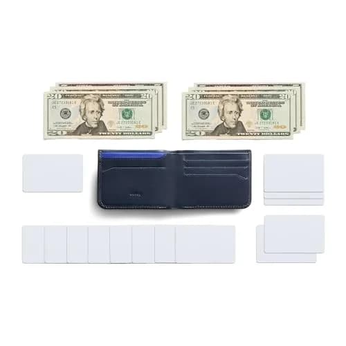 Bellroy Hide & Seek Slim Leather Bifold Wallet RFID Navy | Classic Design with RFID Security thumbnail 7