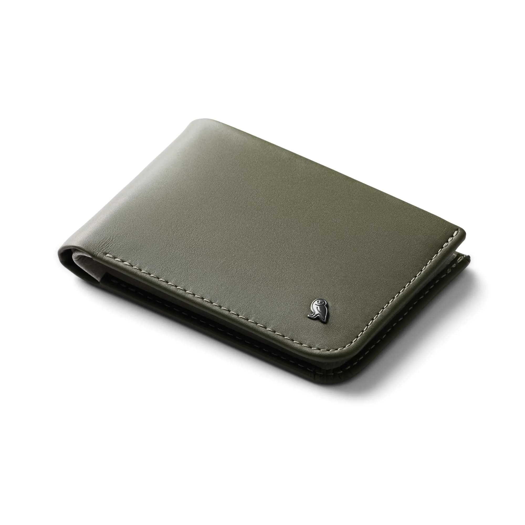 Bellroy Hide & Seek Slim Leather Bifold Wallet RFID Everglade | Classic Design, Slim Profile, Eco-Tanned Leather — Willow / One Size