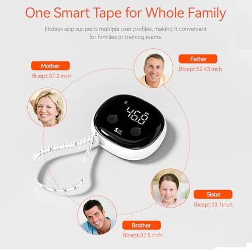 HAIZHIHUI Body Tape Measure, Bluetooth Digital with LED, Type-C | Accurate Smart Body Measurement Tool thumbnail 4