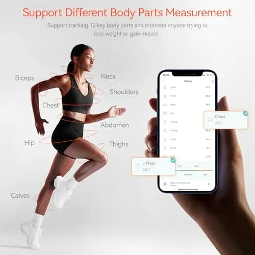 HAIZHIHUI Body Tape Measure, Bluetooth Digital with LED, Type-C | Accurate Smart Body Measurement Tool thumbnail 6