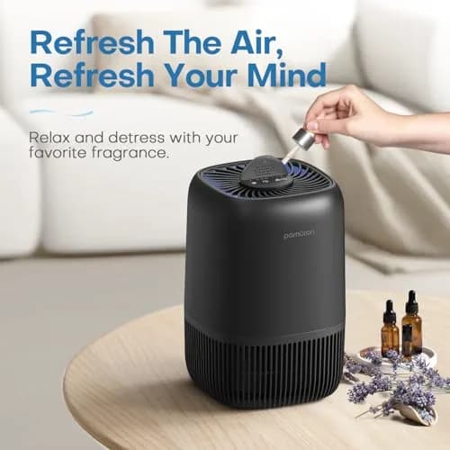 POMORON Air Purifier for Bedroom & Home | HEPA Filter, Whisper Quiet, Aromatherapy, 256 sq ft thumbnail 6