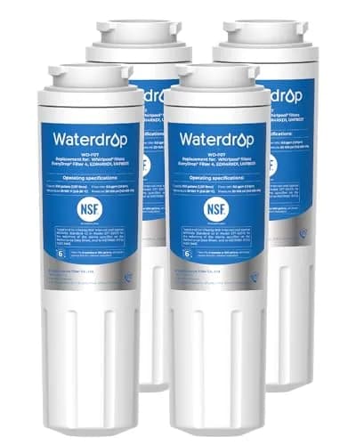 Waterdrop EDR4RXD1 Refrigerator Water Filter Replacement for EveryDrop® Filter 4, 4 Pack | NSF Certified, 220V Compatible thumbnail 1