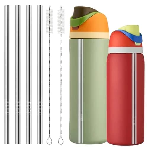 XZESH Metal Straw Replacement for Owala Water Bottle 24 oz & 32 oz | Reusable Stainless Steel Straws thumbnail 1