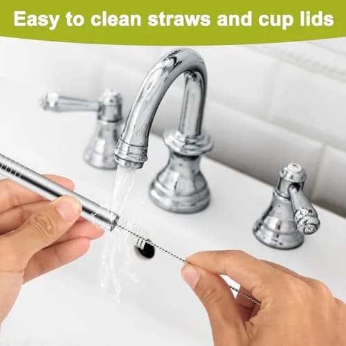XZESH Metal Straw Replacement for Owala Water Bottle 24 oz & 32 oz | Reusable Stainless Steel Straws thumbnail 5