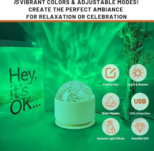 diatomiteco Calming Sensory Ocean Wave Lamp Projector 8.6 cm (3.4 inches) | Autism Toy for Kids and Adults thumbnail 7