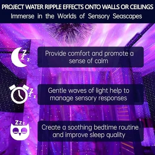diatomiteco Calming Sensory Ocean Wave Lamp Projector 8.6 cm (3.4 inches) | Autism Toy for Kids and Adults thumbnail 2