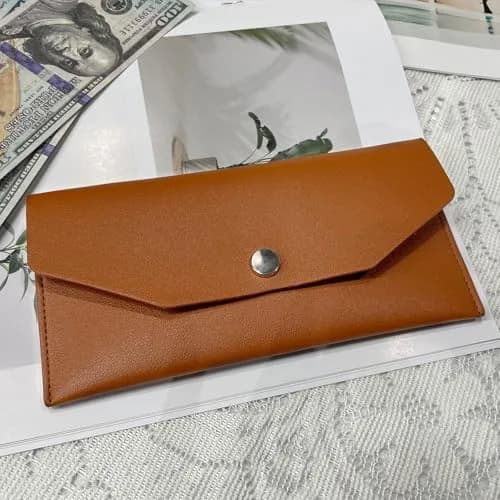 Nolcha Cash Envelope Wallet - Reusable PU Leather Budget Organizer for Men & Women | Brown thumbnail 6