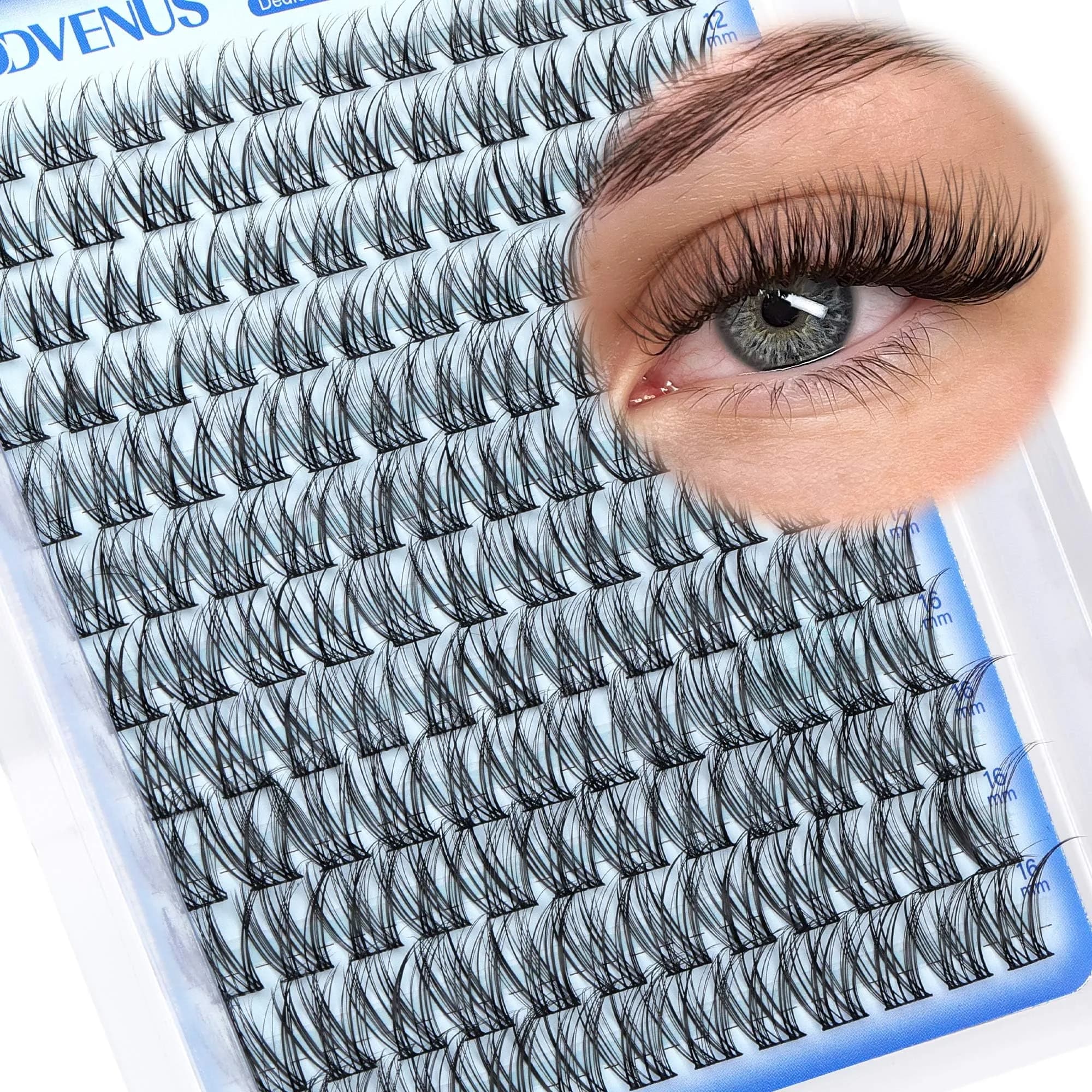Goddvenus Wispy Lash Clusters 144pcs D Curl | Natural Individual Lashes for DIY Glamour