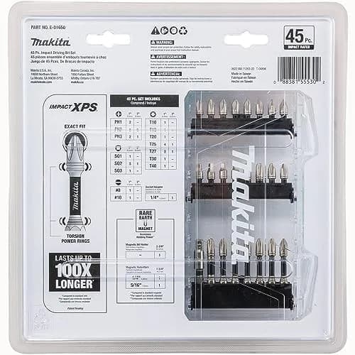 Makita Impact XPS Bit Set, 45 Pc (Pack of 2) | 100X Longer Life for High-Torque Drivers thumbnail 5