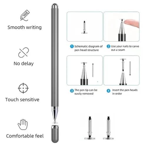 Bimahoo Gray 2pcs Input Pen | Premium Quality Stylus for Samsung Galaxy & Tab (0.068kg) thumbnail 2