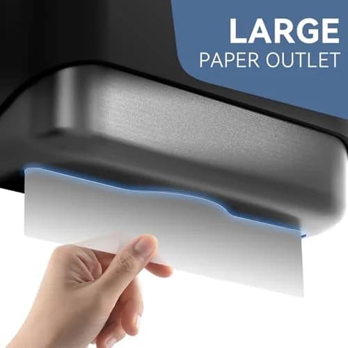 interhasa! Commercial Paper Towel Dispenser Wall Mount 10.7"L x 3.7"W x 8"H | Holds 200 towels, Lockable, Adhesive & Screws thumbnail 5