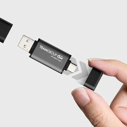 TEAMGROUP X1 64GB USB 3.2 Gen 1 Type-A & Type-C Flash Drive | 100MB/s Read Speed thumbnail 4