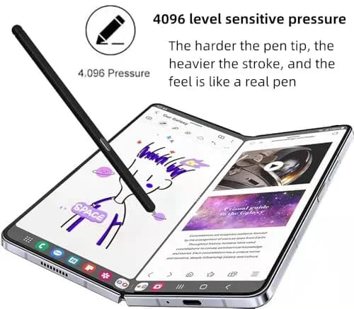 Bimahoo Black S Pen Fold Edition Stylus for Samsung Galaxy Z Fold 6/Fold 5 Phone Only with 3 Replacement Tips (4-Pack) thumbnail 5
