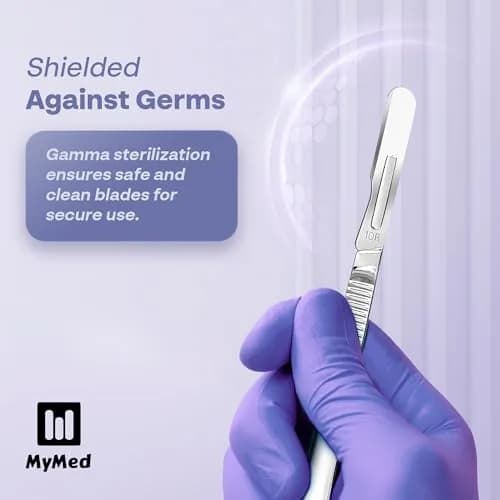 MyMed 10R Dermaplaning Blades Kit with #3 Handle - 15 Blades & Handle | Professional Face Tool thumbnail 5