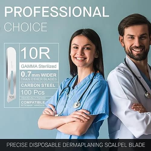 MyMed 10R Dermaplaning Blades Kit with #3 Handle - 15 Blades & Handle | Professional Face Tool thumbnail 7