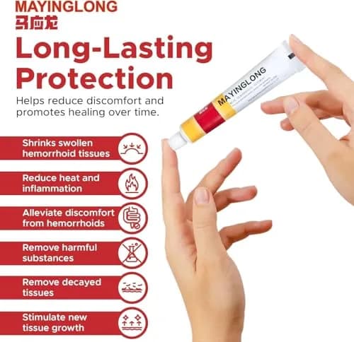Mayinglong Musk Hemorrhoids Ointment 20g (0.71 oz) | Fast Relief for Itching & Discomfort thumbnail 4
