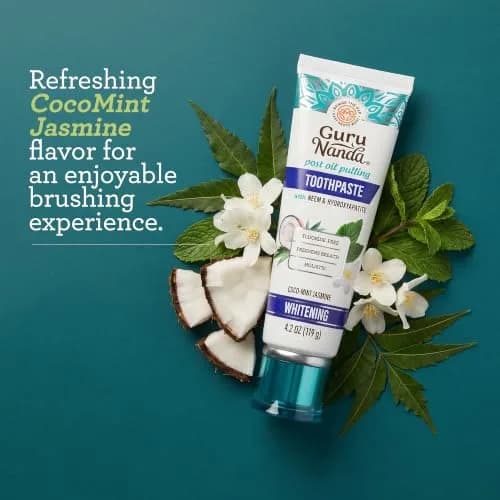 GuruNanda Hydroxyapatite Toothpaste with Neem & Vitamins 124ml (4.2oz) | Fluoride-Free Enamel Fortification thumbnail 6