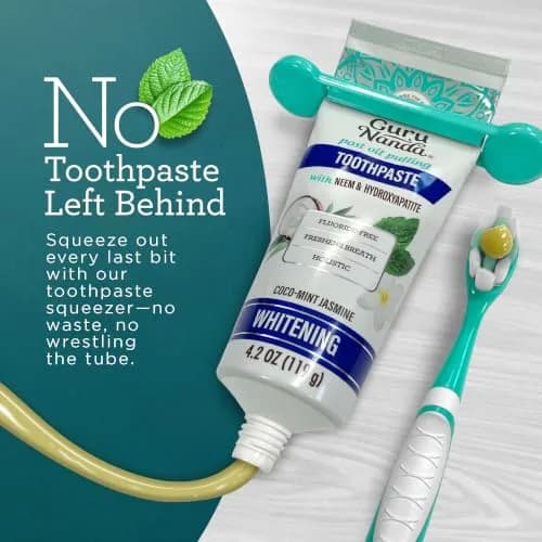 GuruNanda Hydroxyapatite Toothpaste with Neem & Vitamins 124ml (4.2oz) | Fluoride-Free Enamel Fortification thumbnail 9