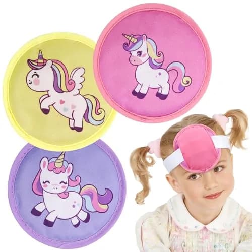 Hilph Kids Ice Packs for Boo Boos, 3 Unicorn Ice Packs with Handheld Strap & Extra Long Strap (9.9 cm Diameter) thumbnail 1