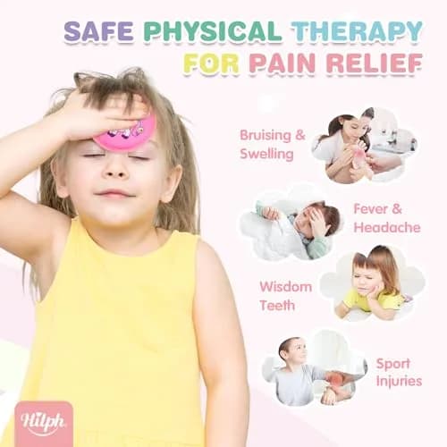 Hilph Kids Ice Packs for Boo Boos, 3 Unicorn Ice Packs with Handheld Strap & Extra Long Strap (9.9 cm Diameter) thumbnail 2