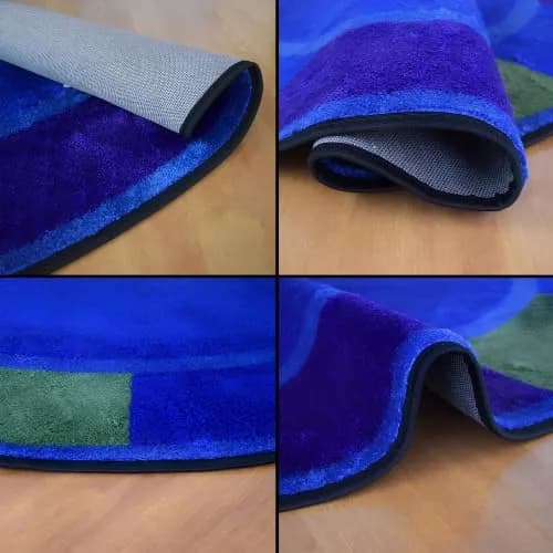 KIDCARPET.COM Cool Colors Circle Rug 6' Round | Classroom & Playroom Area Rug thumbnail 4