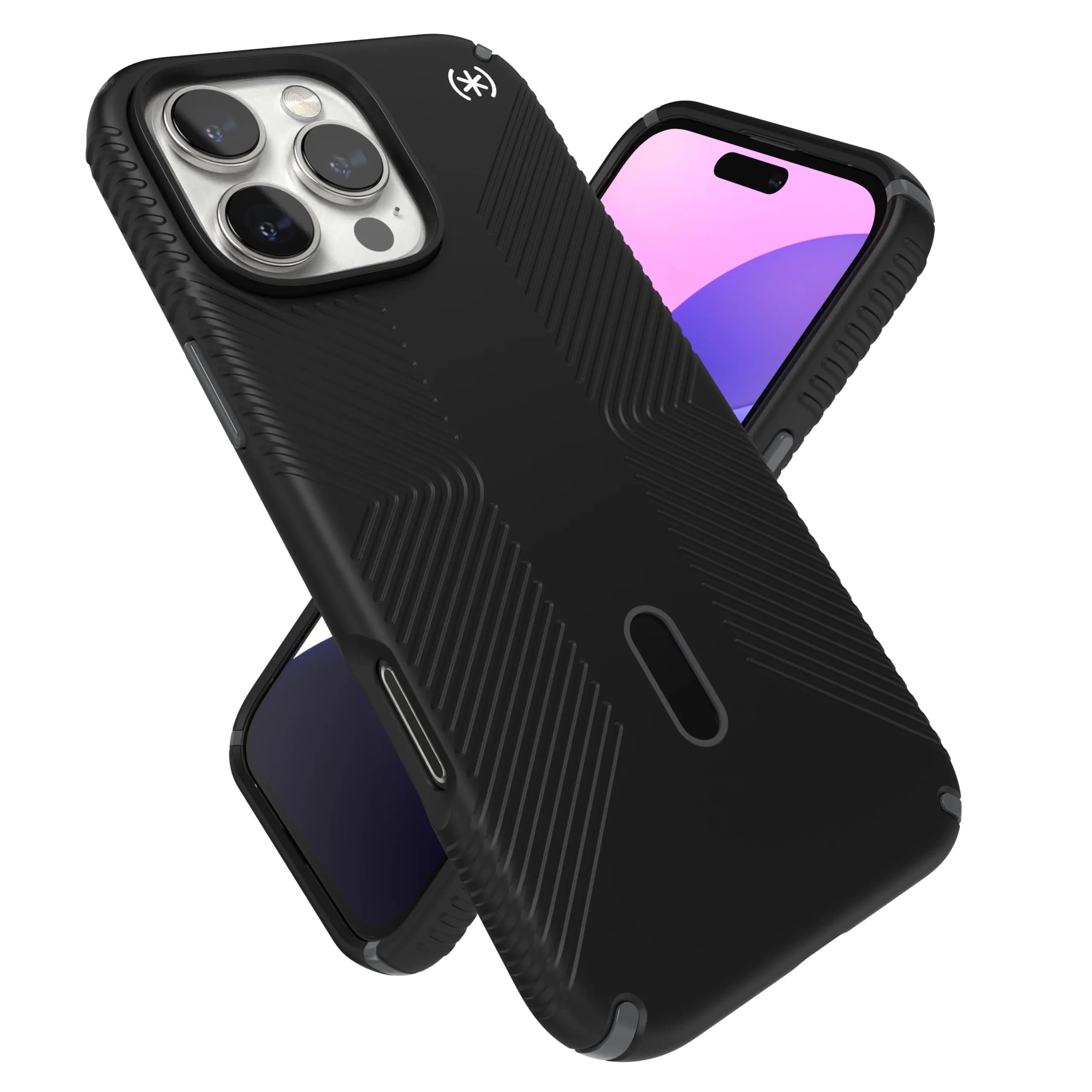 Speck Presidio 2 Grip iPhone 16 Pro Max Case - MagSafe & ClickLock Slim Black/Slate - main product image