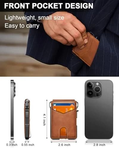 ZALVEX Wallet for Men Slim RFID Blocking 9-13 Cards | Compact & Durable Aluminum thumbnail 6