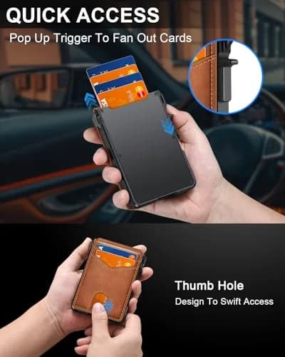 ZALVEX Wallet for Men Slim RFID Blocking 9-13 Cards | Compact & Durable Aluminum thumbnail 3