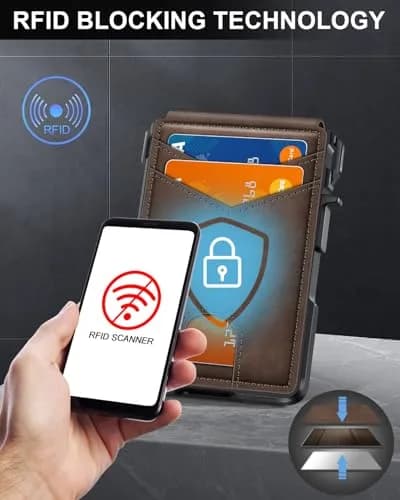 ZALVEX Wallet for Men, Minimalist RFID Bifold, Slim Compact 9-13 Cards | Flap Closure thumbnail 4