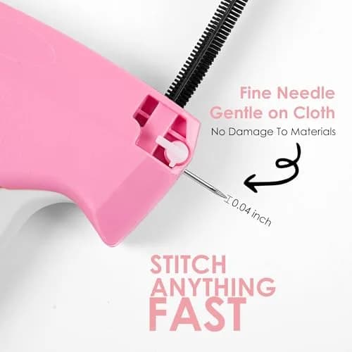 Scopck Handheld Stitch Gun for Clothes | 2000 Fasteners (1000 Black, 1000 White) thumbnail 3