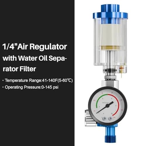 GATTLELIC LVLP Black Air Spray Gun Premium Kit with 1.3/1.5/1.7mm Nozzles & Air Regulator | Automotive Paint Sprayer for Cars & House DIY thumbnail 5