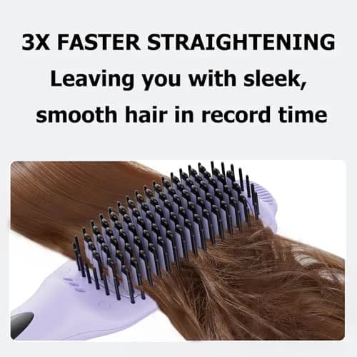 LANDOT Hair Straightener Brush for Women, Dual Voltage | Nourishing Ionic & Keratin Care (70-120 chars) thumbnail 8