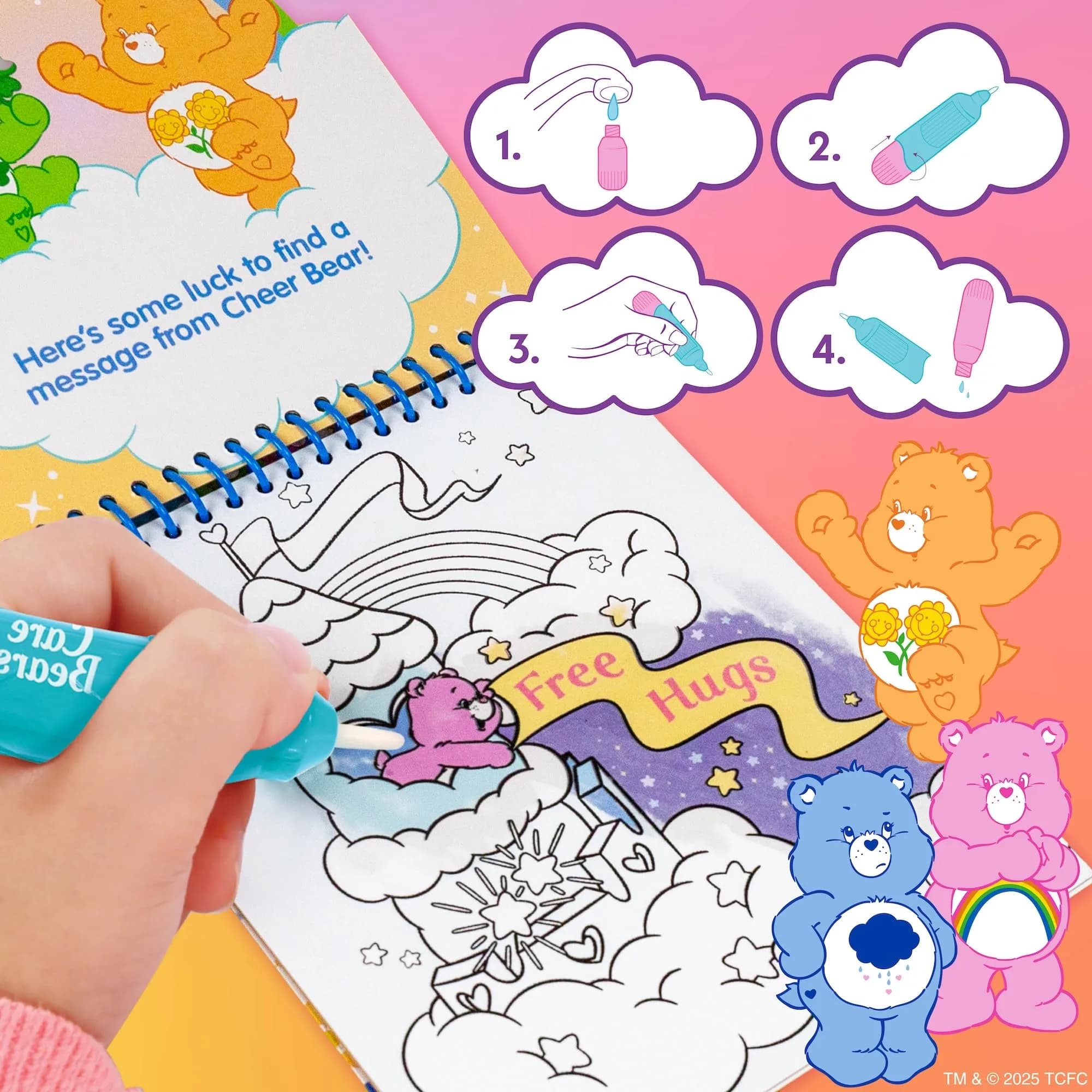 Care Bears Aqua Art Pad Paint with Water Books for Kids | Mess-Free Toddler Travel Activities thumbnail 4