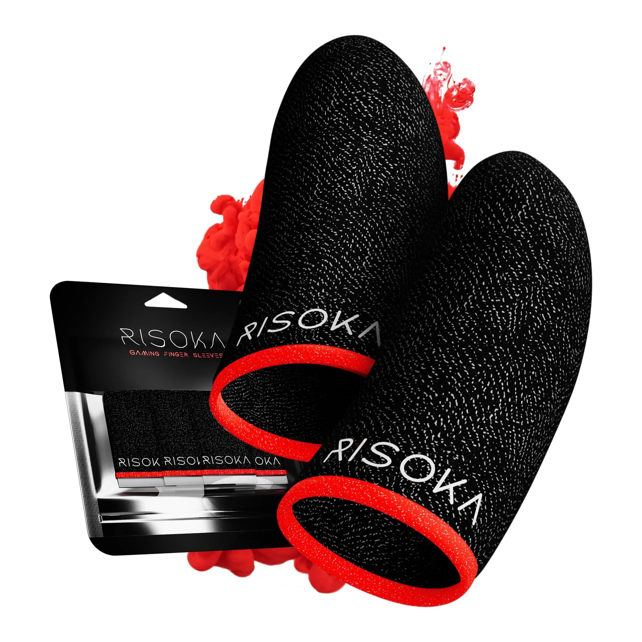 RISOKA Gaming Finger Sleeves 10 Pieces | Responsive Touchscreen Glide for Mobile & Tablet - main product image