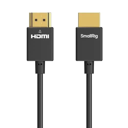 SMALLRIG Ultra Thin HDMI 2.0 Cable 100cm (3.28Ft) | 4K@60Hz Flexible Slim Cord for Camera Rig thumbnail 1