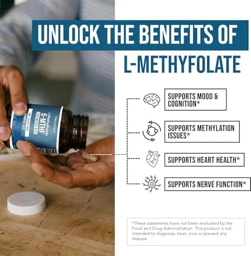 Triquetra Health L Methylfolate Capsules 60 | Supports Methylation & Brain Health thumbnail 4