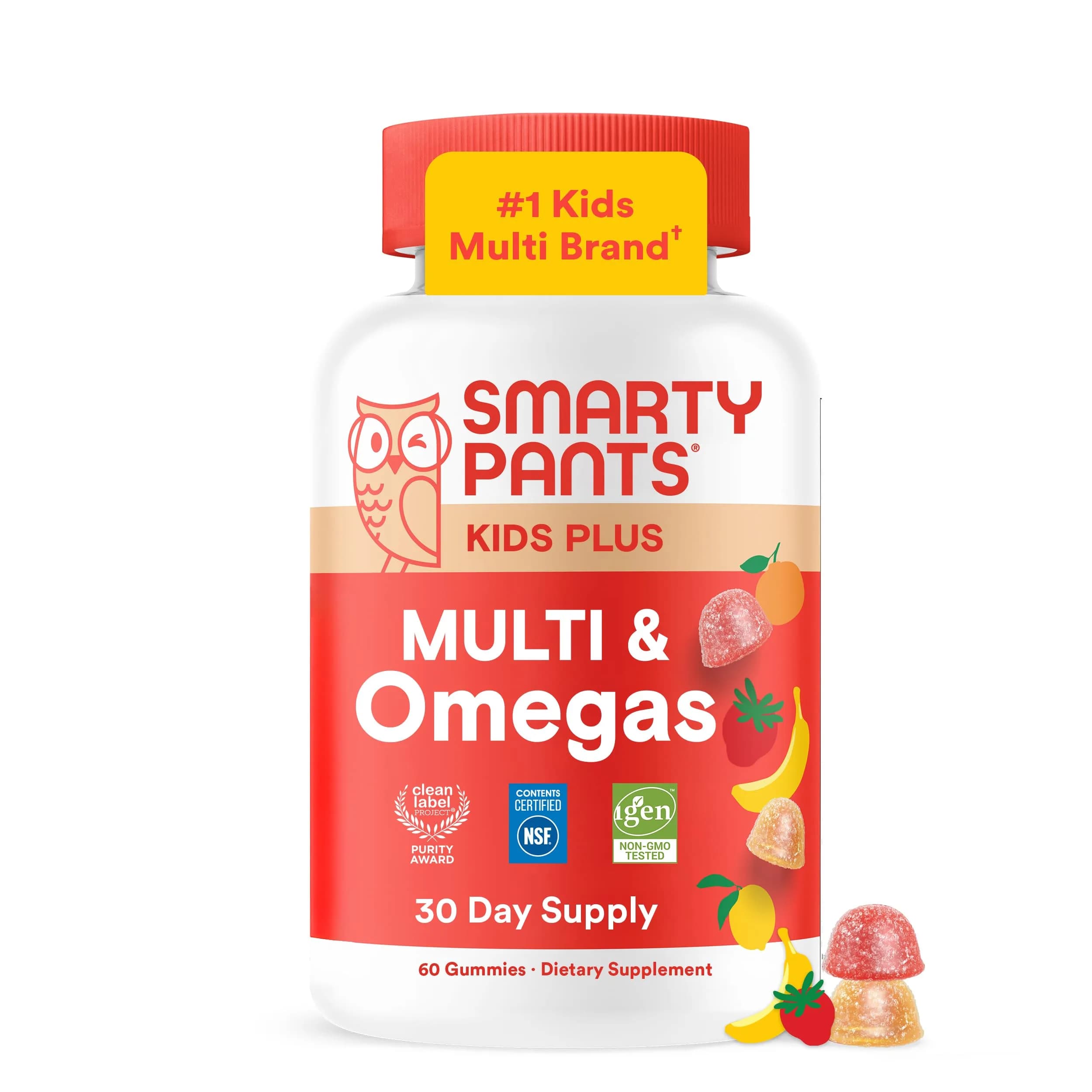 SmartyPants Toy Story 5 Kids Multivitamin Gummies 60 Count | Immune Support with Omega 3, Vitamin D, C, B12, E, Zinc & Iodine — Three Fruit - 30 Day Supply