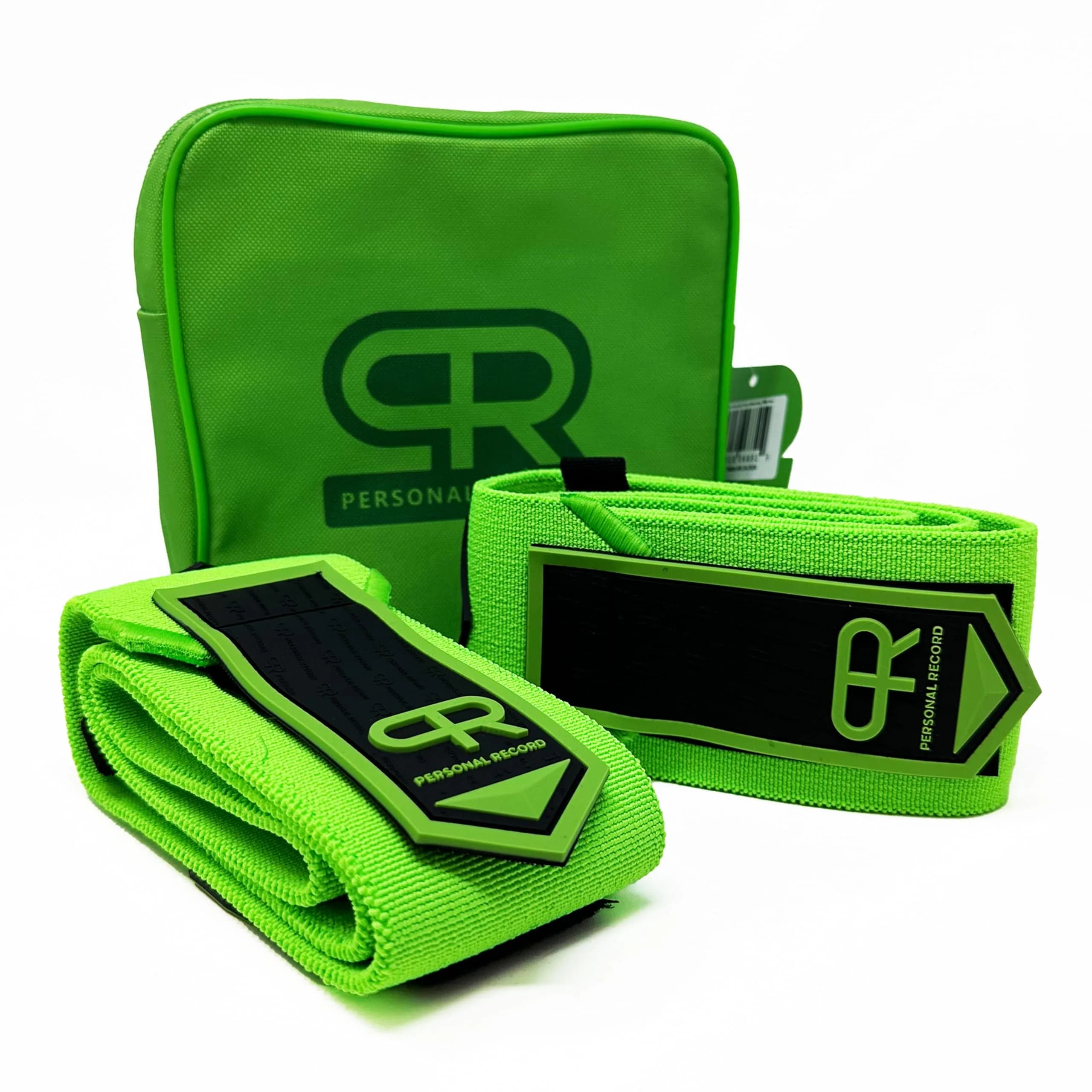 PR Personal Record Elbow Wraps for Weightlifting - 36 Inch Length, 3 Inch Width | Heavy Duty Construction & 25% More Elasticity — Neon