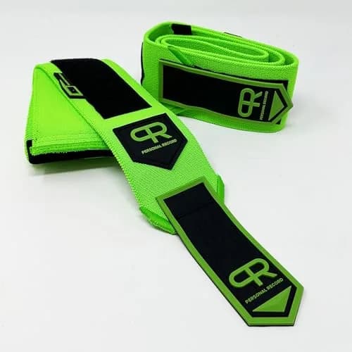 PR Personal Record Elbow Wraps for Weightlifting - Heavy Duty Construction, 36" Length, Neon thumbnail 5