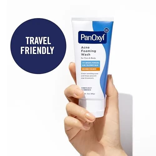PanOxyl Acne Foaming Wash 10% Benzoyl Peroxide 168g (6 oz) | Maximum Strength Cleanser for Face, Chest & Back thumbnail 3