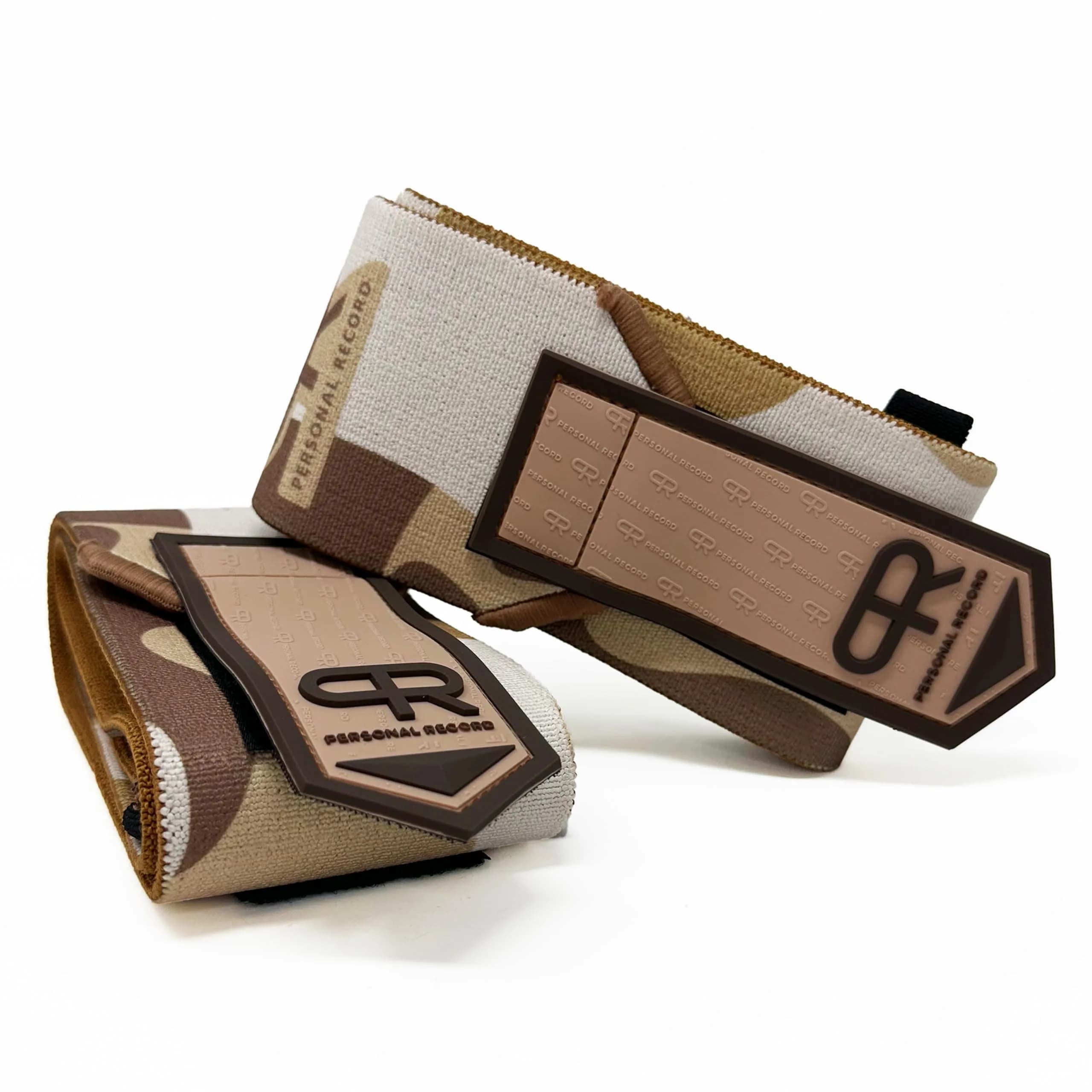 PR Personal Record Elbow Wraps for Weightlifting - 36 Inch Length, 3 Inch Width | Heavy Duty Construction & 25% More Elasticity — Sand Camo