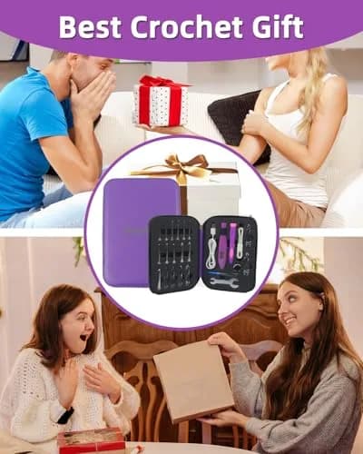 Bybykoi Light Up Crochet Hooks Set - 18 Sizes (2.0-14.0mm) with Digital Counter & Ergonomic Grip | USB Rechargeable thumbnail 8