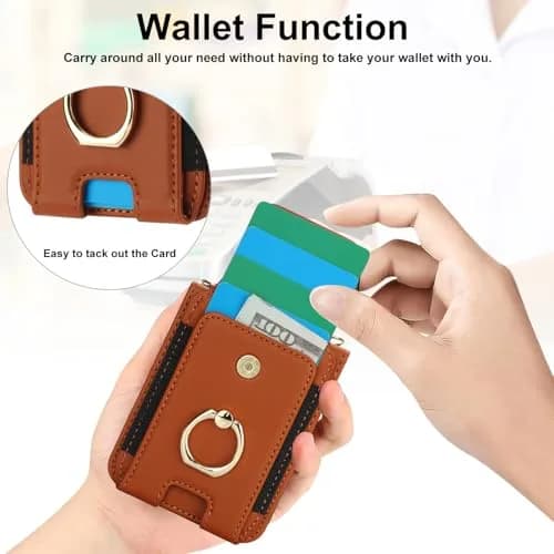 Asuwish Phone Case for Motorola Razr 50 Ultra/Razr+ 2024 | Wallet Cover with Ring & Strap thumbnail 3