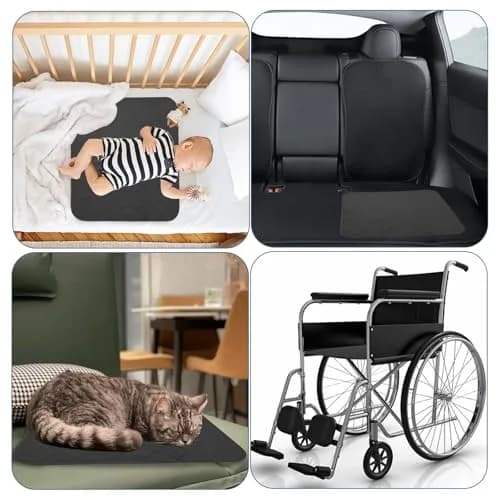 Magik & Kover Waterproof Chair Pads for Incontinence, 4 Pack Reusable Seat Protector 45cm x 40cm | Absorbent & Waterproof for Adults, Kids, Pets thumbnail 6