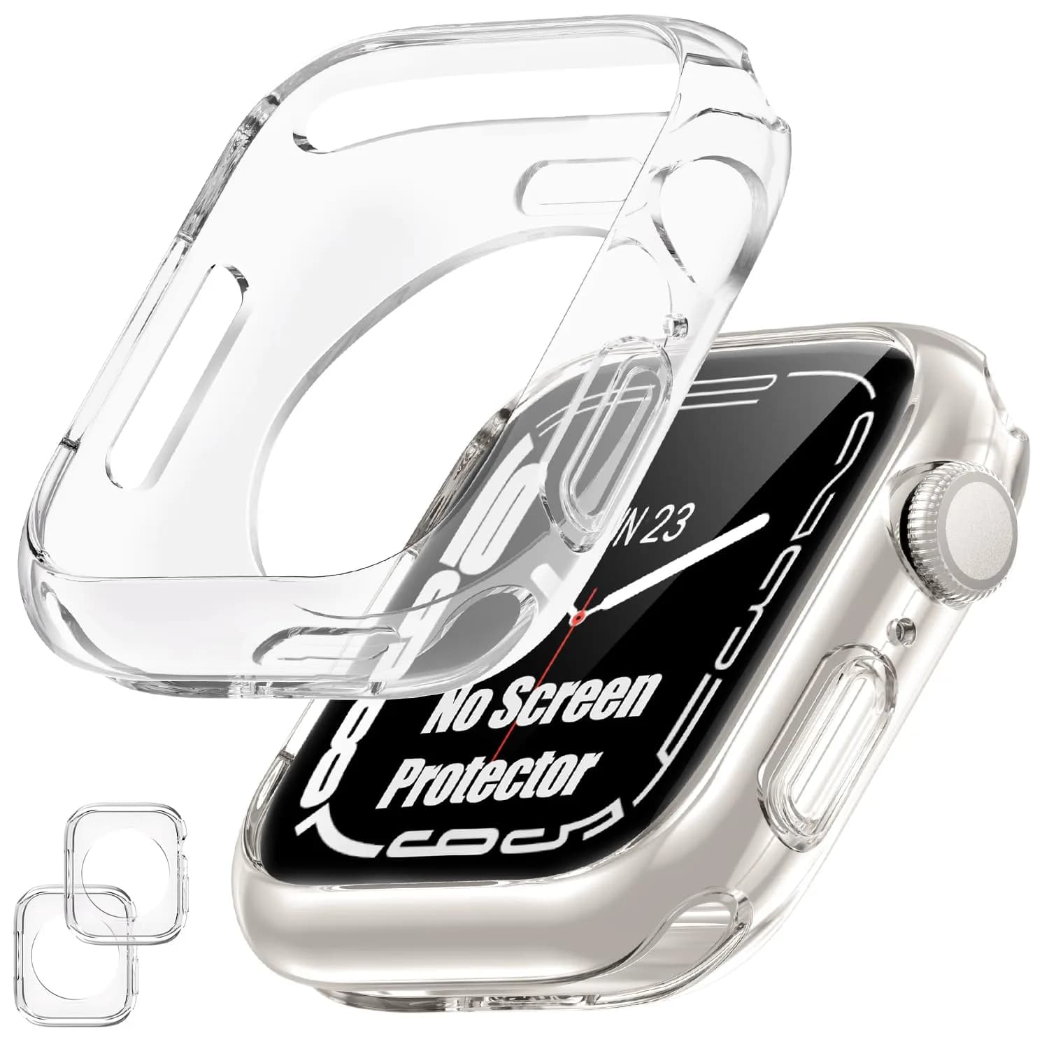 Goton Clear 2 Pack Bumper Case for Apple Watch Series 11/10 42mm | Protects Edges & Sides