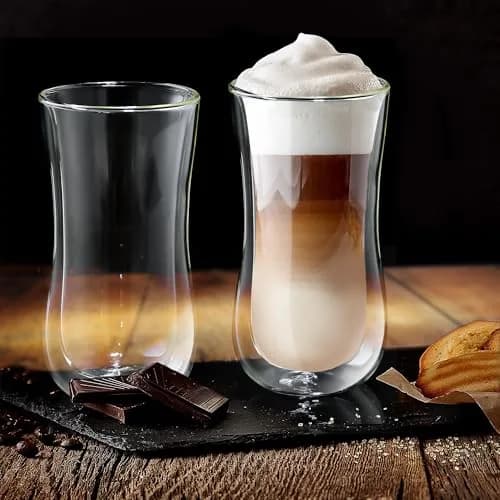 Joeyan Double Walled Beer Drinking Glasses Tumbler 400ml | Borosilicate Material Keeps Drinks Hot or Cold thumbnail 4