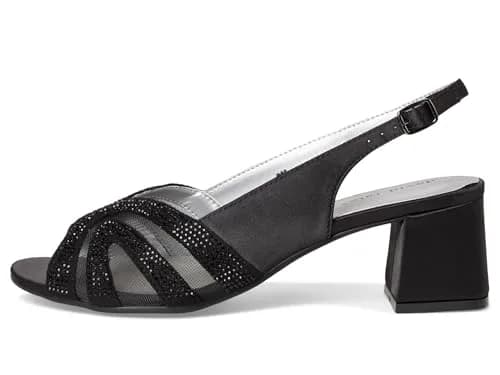 David Tate Desire Black Women's Sandal 7.5 X-Wide | Elegant Satin Evening Heel thumbnail 6