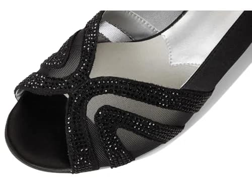 David Tate Desire Black Women's Sandal 7.5 X-Wide | Elegant Satin Evening Heel thumbnail 8