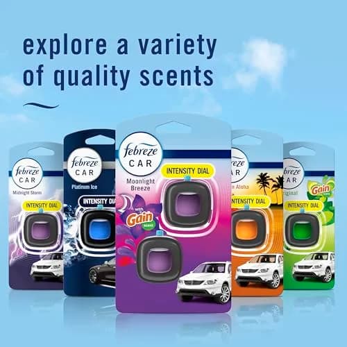 Febreze Car Vent Clip Gain Moonlight Breeze Scent 0.06 Fl Oz (Pack of 3) | Long-lasting freshness for Indian cars thumbnail 7