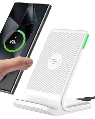 INIU Wireless Charger 15W Fast Wireless Charging Phone Station with LED | Support for iPhone, Samsung, LG thumbnail 1